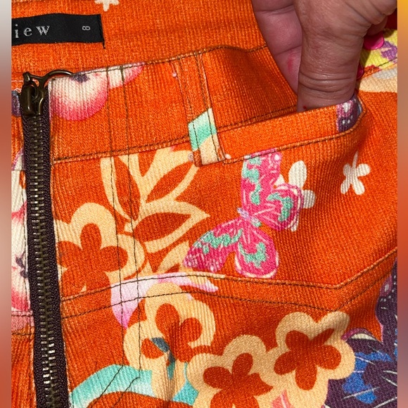 NWOT - Birds, Butterflies, Floral , Whimsy Fitted Flare Corduroys - Picture 11 of 15